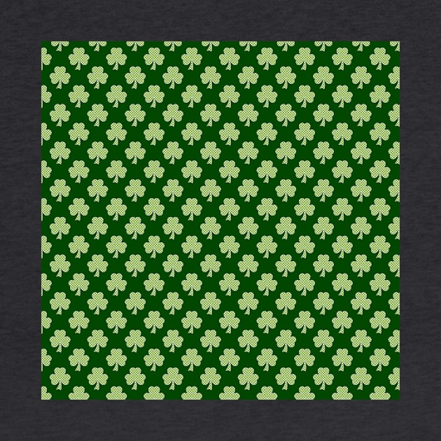 Shamrock Clover Polka dots St. Patrick's Day green pattern by PLdesign